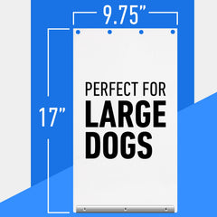 Evergreen dog door flap quick install holes enables fast DIY setup.
