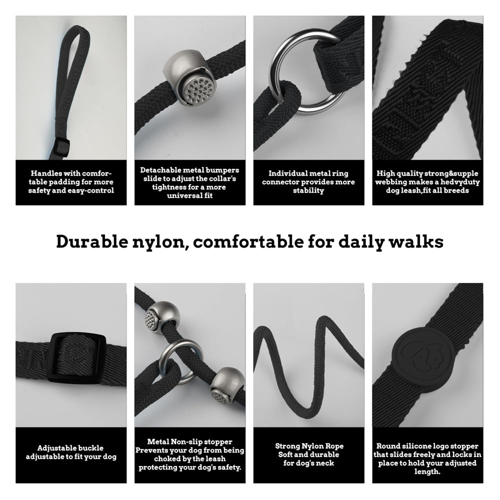 EverKing adjustable-slip-lead offers versatile control for dogs of various sizes.