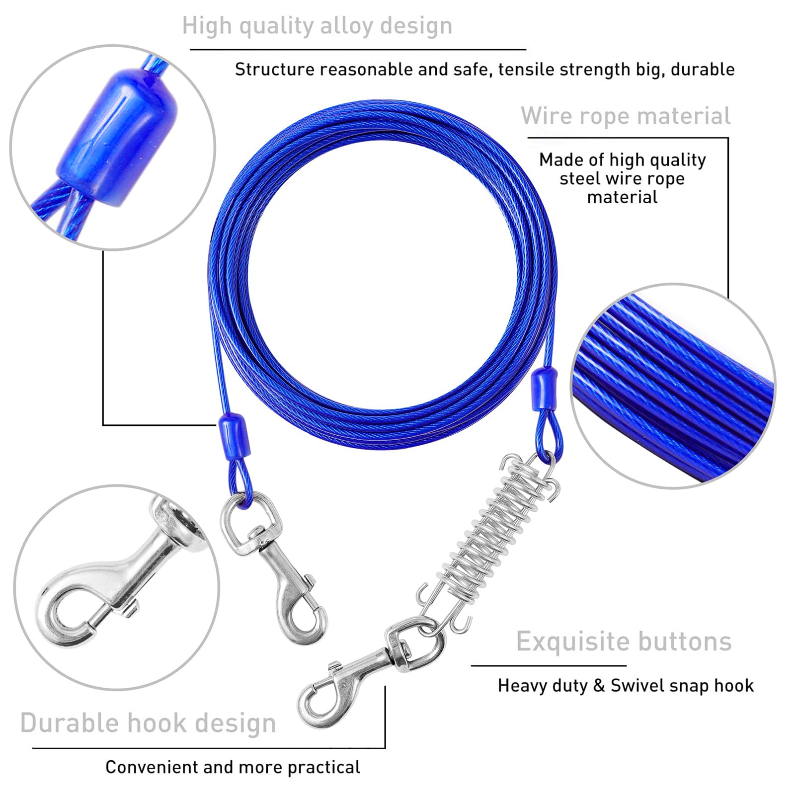 Evilplan 360-degree swivel clip minimizes tangling for versatile outdoor use.