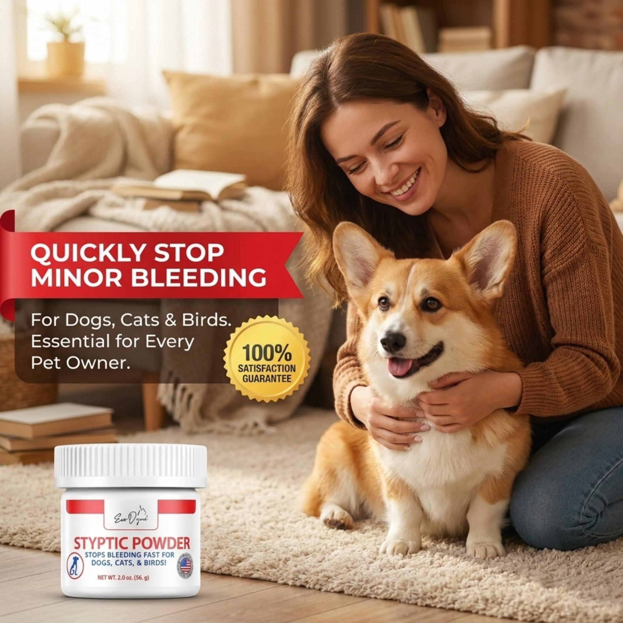 Evo Dyne Styptic Powder first-aid-kit essential for pet emergencies.