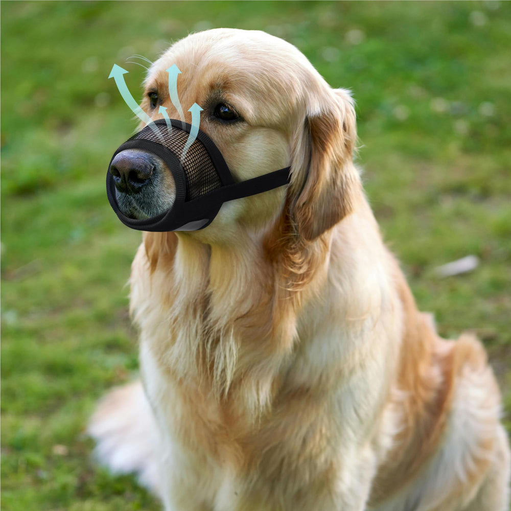 Evollax XL muzzle close-up of breathable mesh for comfort