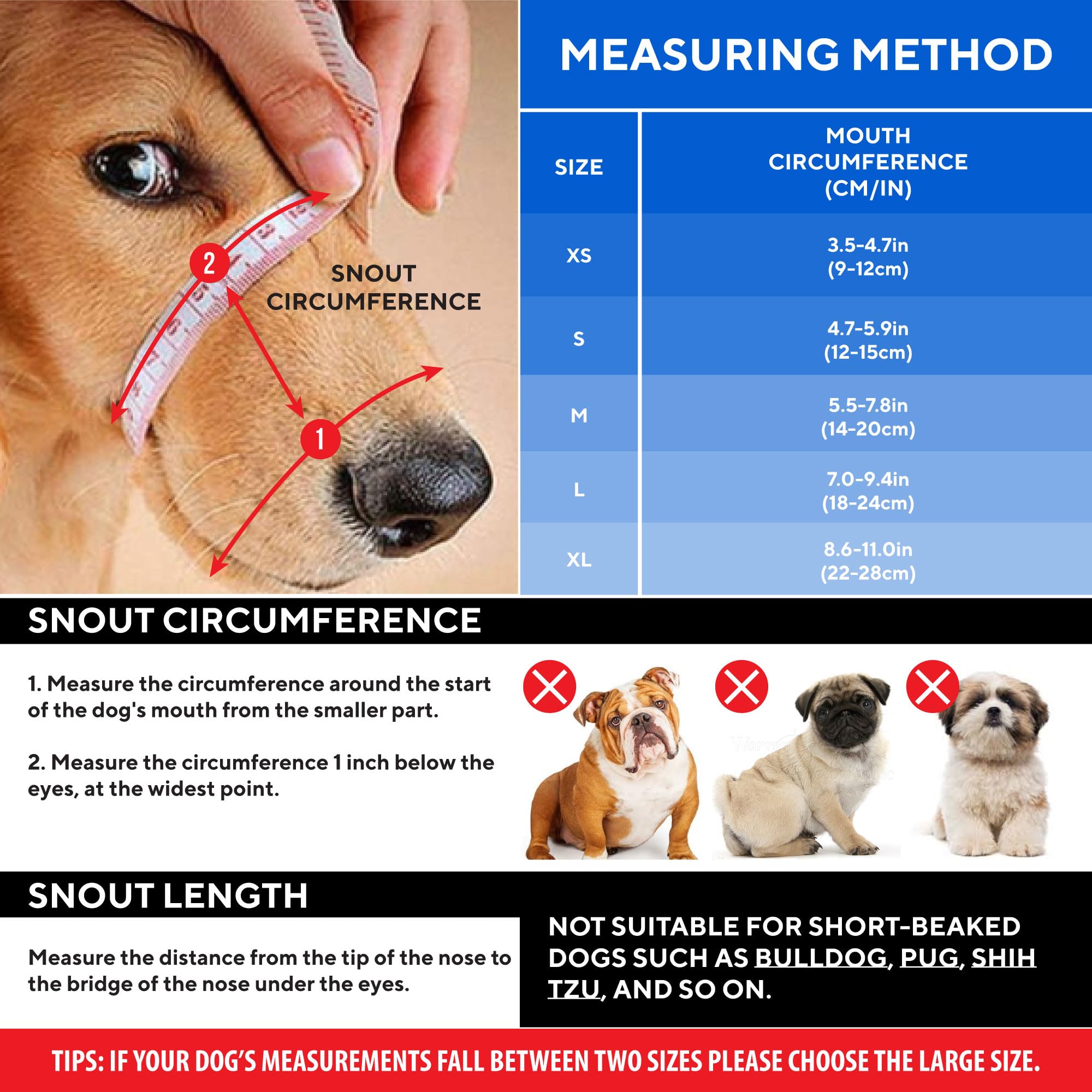 Evollax XL muzzle design that allows panting and drinking
