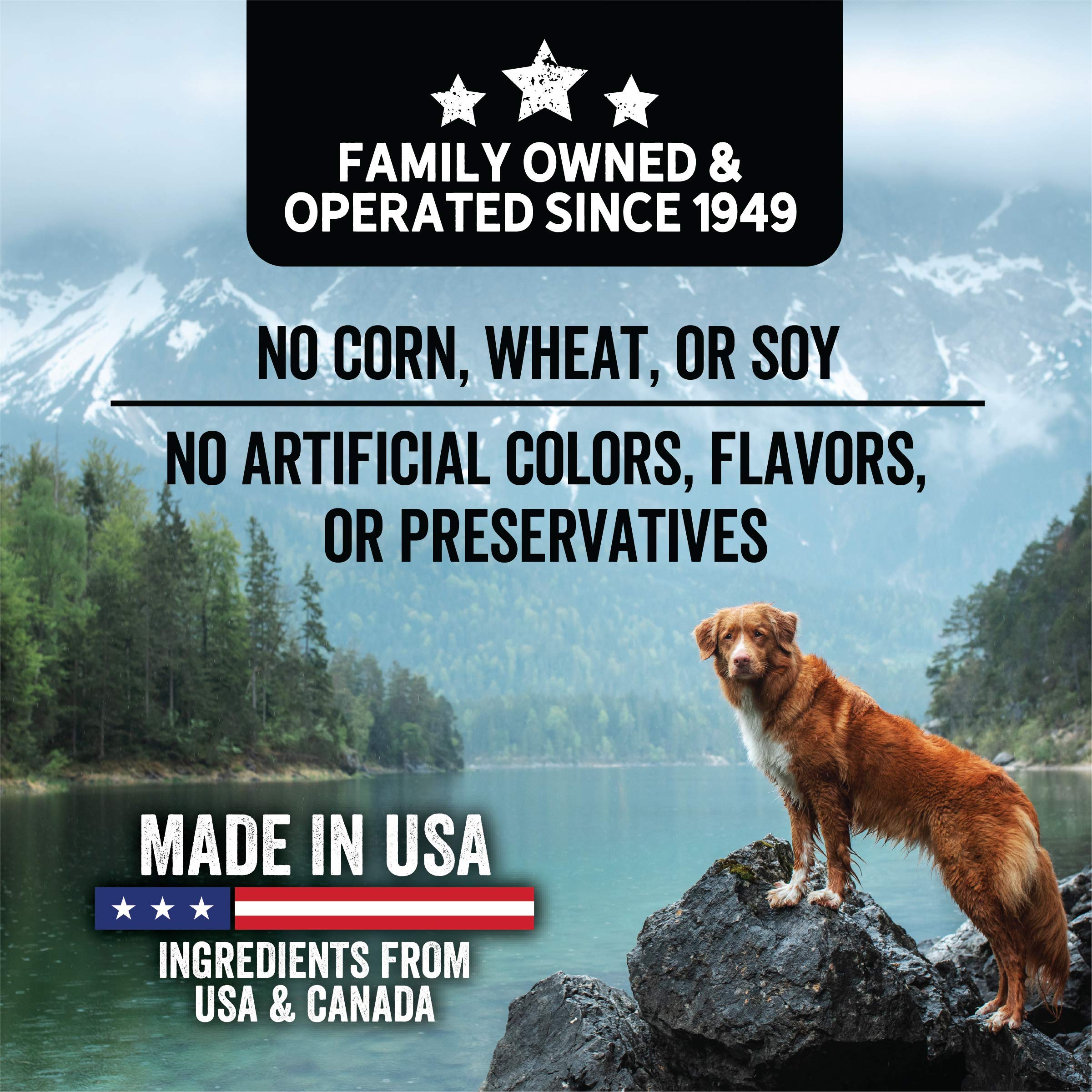 Evolve grain-free formula label highlighting wholesome ingredients