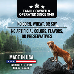 Evolve grain-free formula label highlighting wholesome ingredients