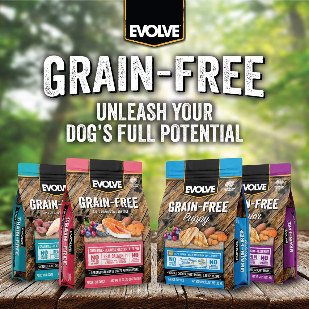 Close-up kibble texture highlighting grain-free formula.