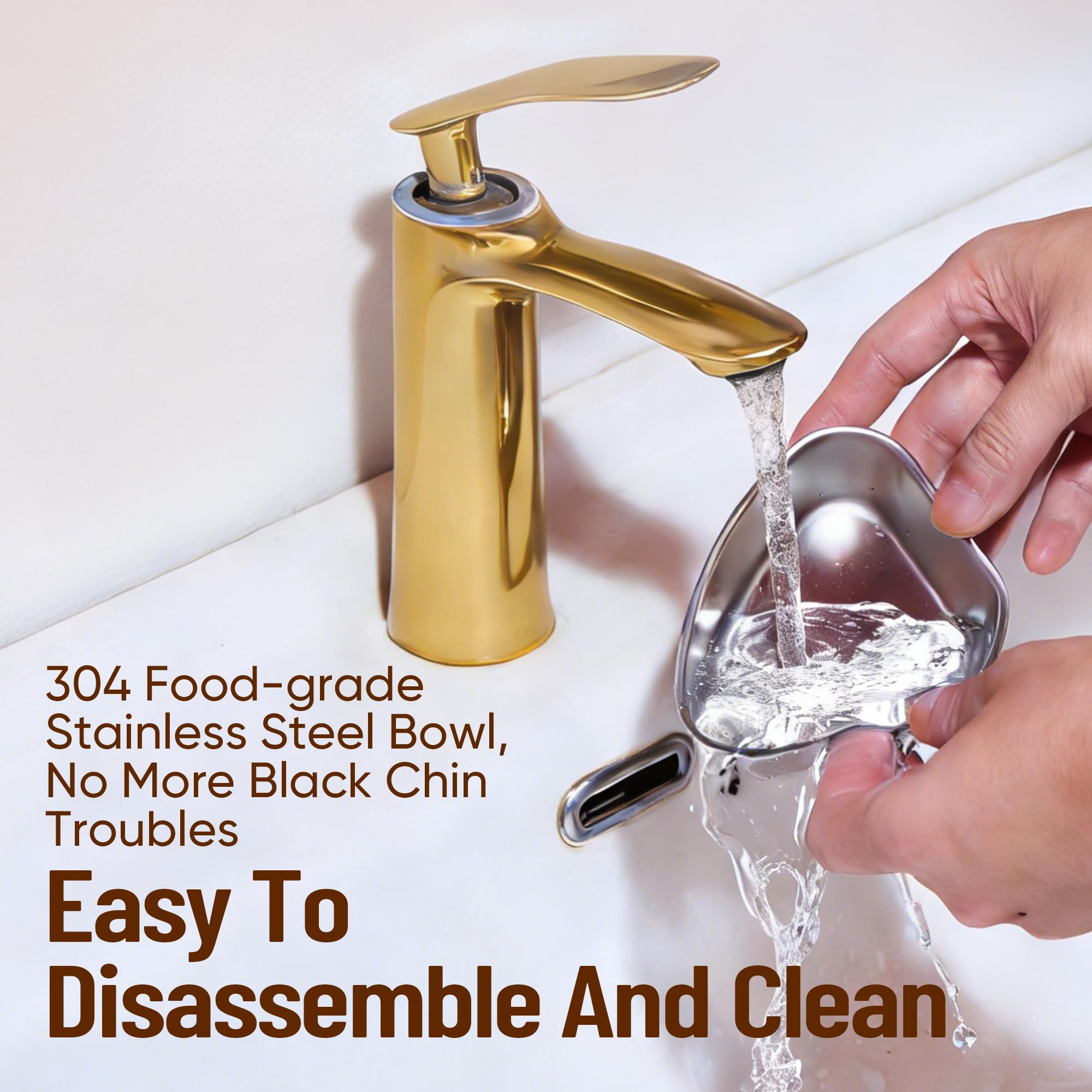 EVOTAILS anti-pinch design prevents clogs and spills.