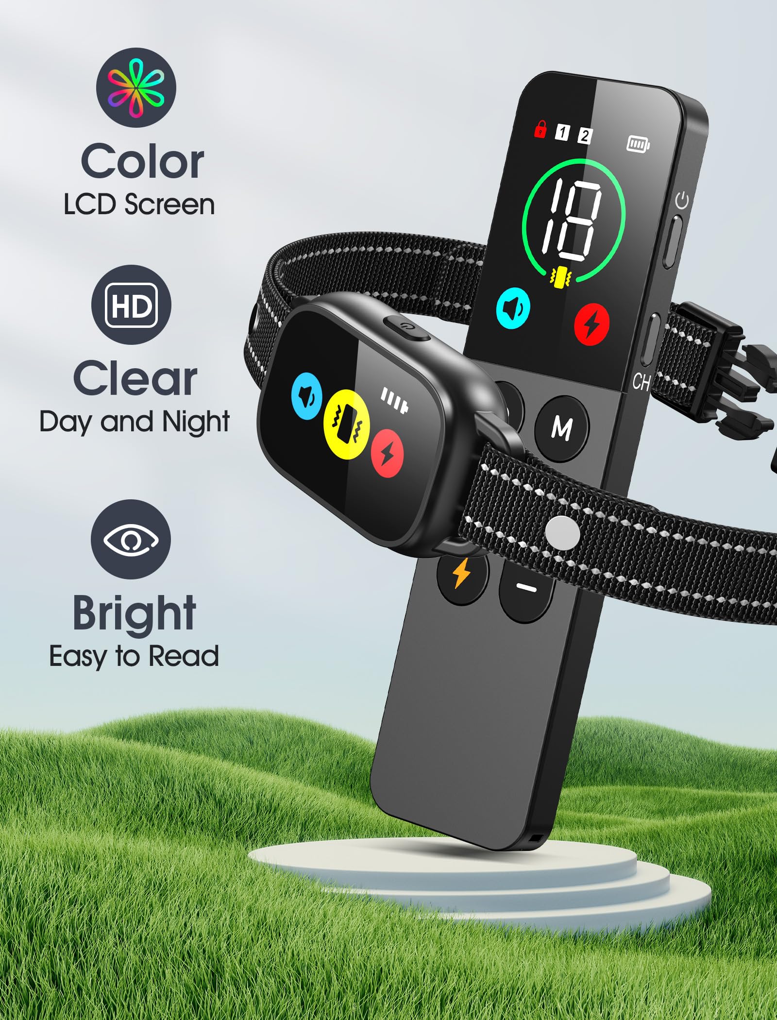 Evuime dog training collar three modes beep and vibration for tailored training.