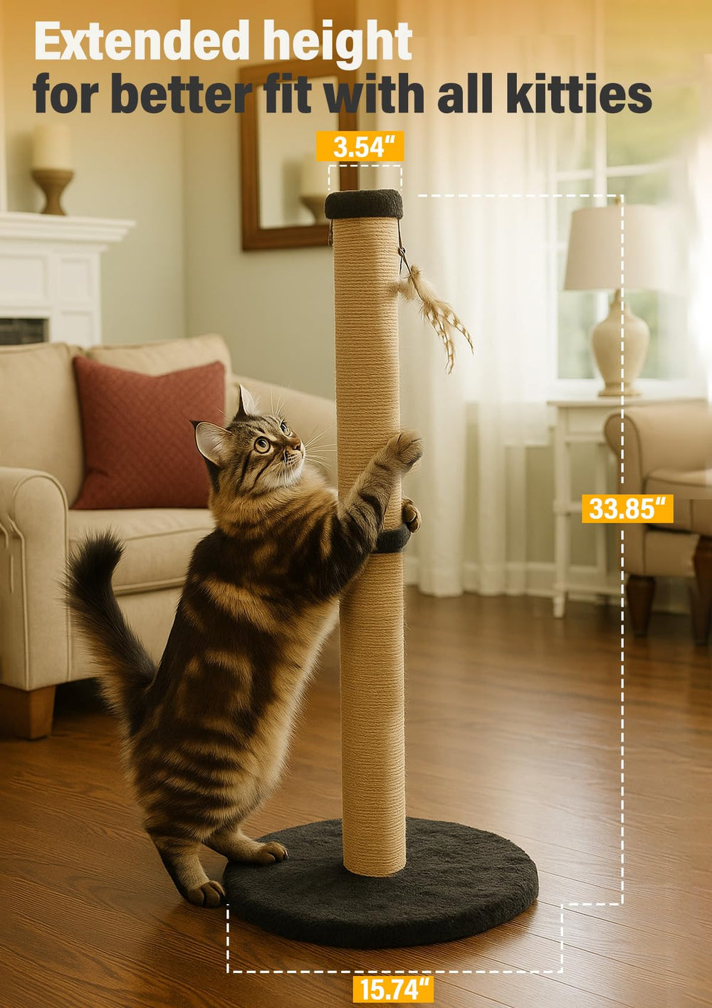 Ewenono plush base round platform provides stable, cozy surface during play.