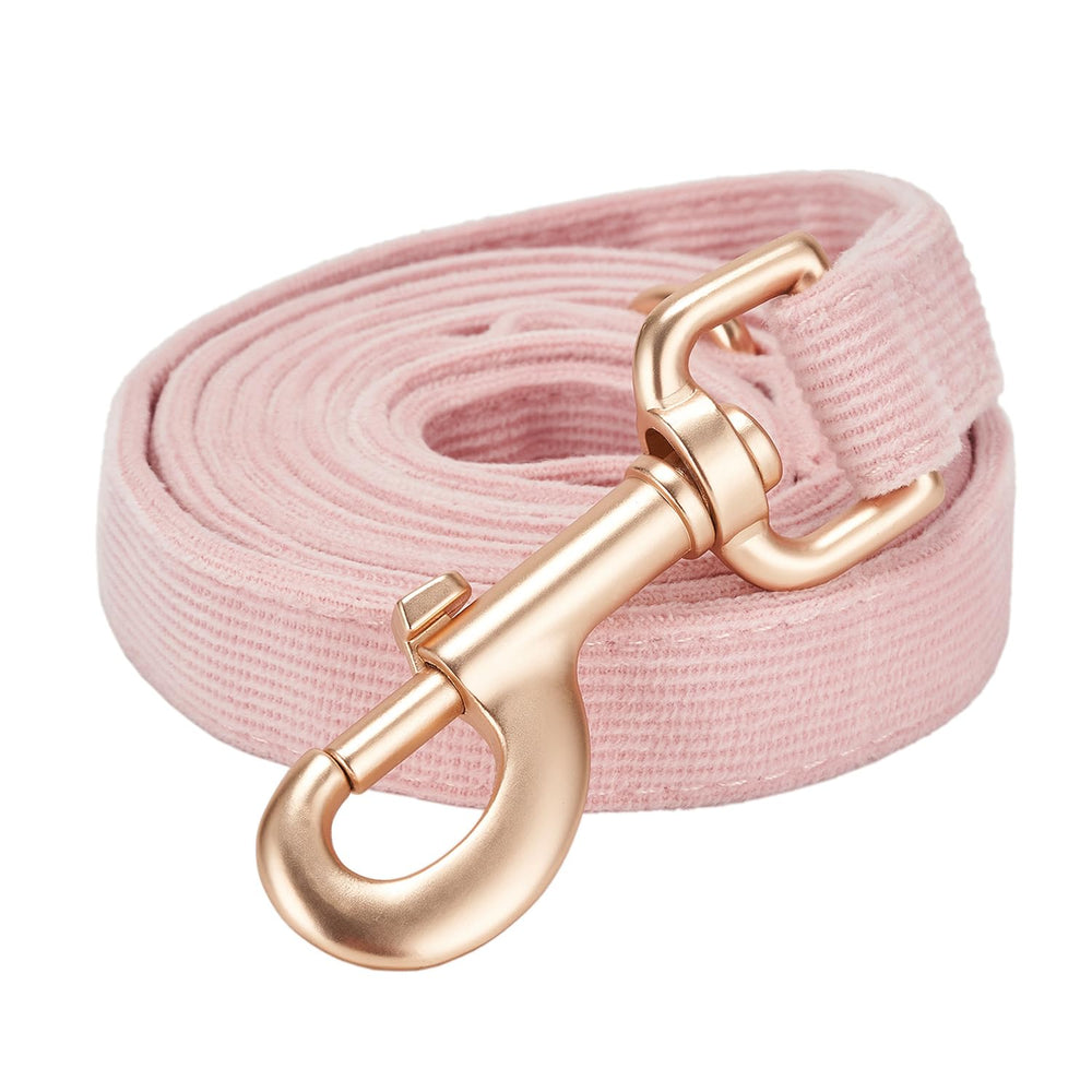 Rose gold swivel snap hook on the leash for secure attachment.
