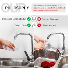 eWonLife nectar guard feature protects nectar from contamination and spills.