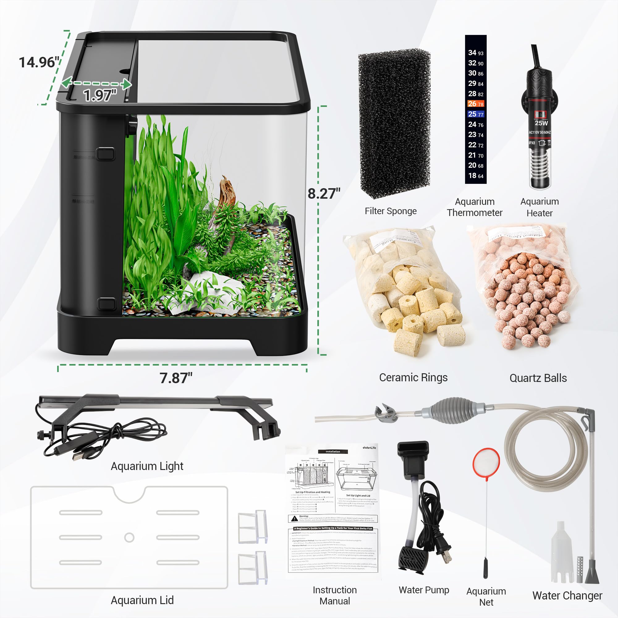 ewonlife water changer kit simplifies routine maintenance between water changes
