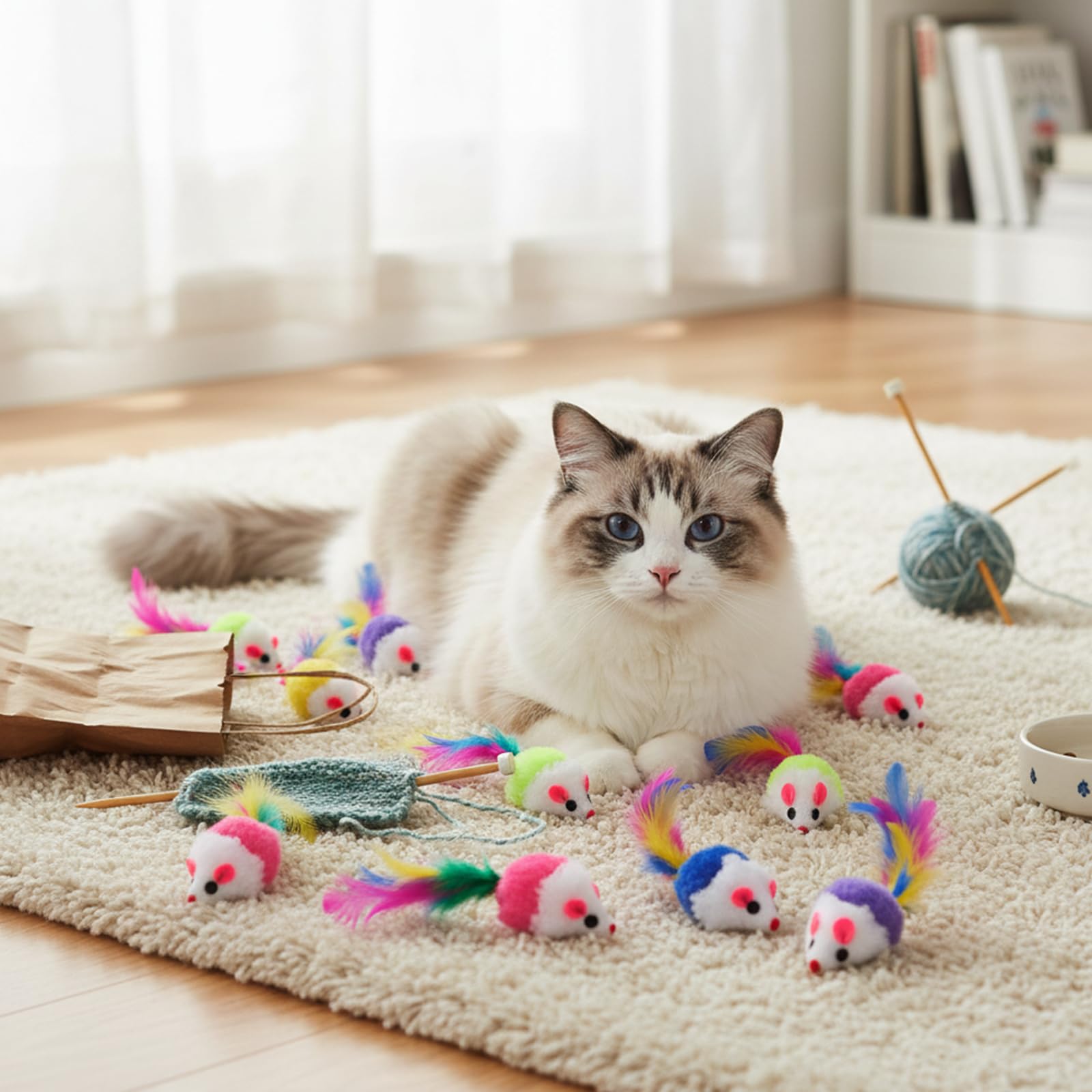 Exclaith colorfast fur mouse promotes engaging play and focus