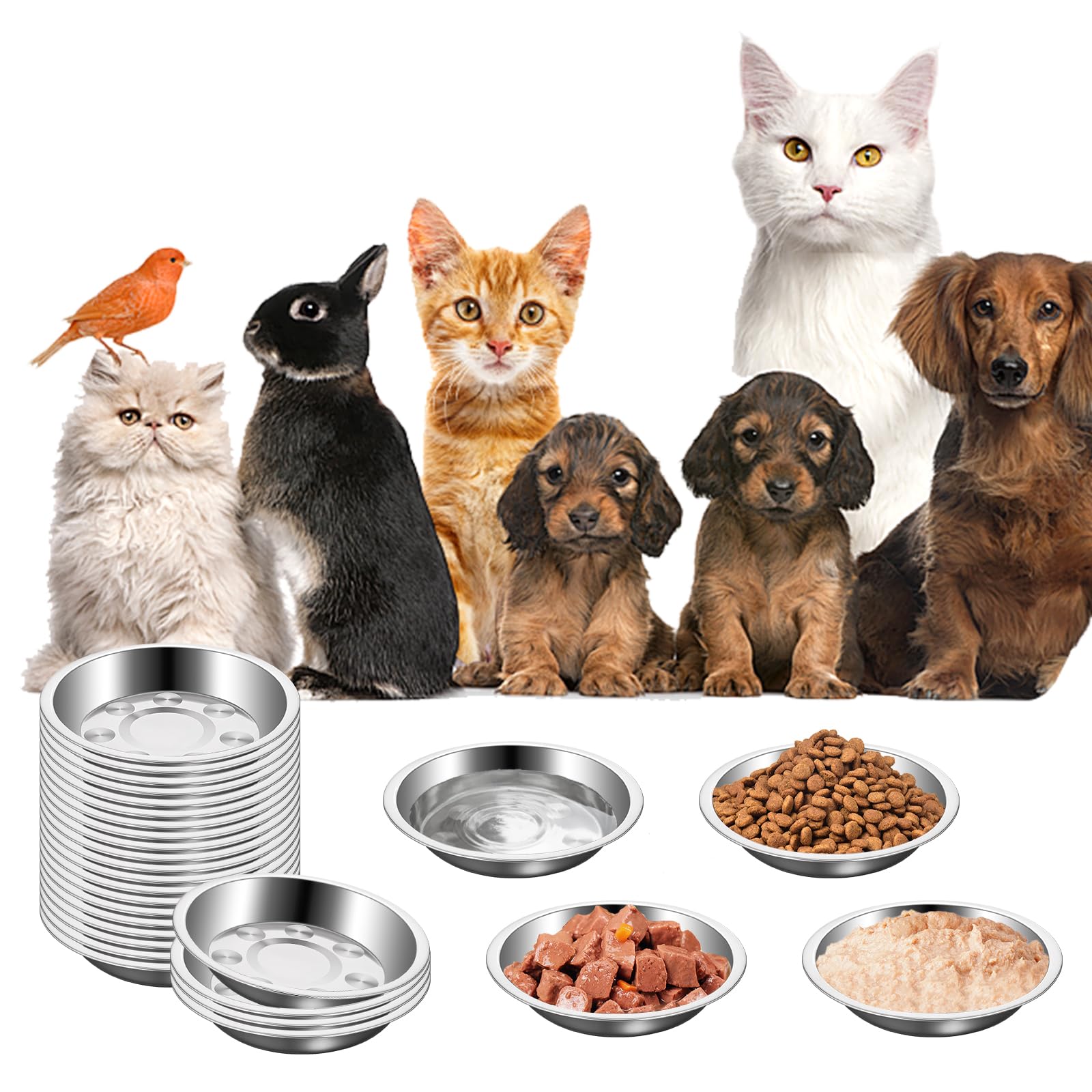 Exclaith versatile bowls suitable for food or water across small pets.
