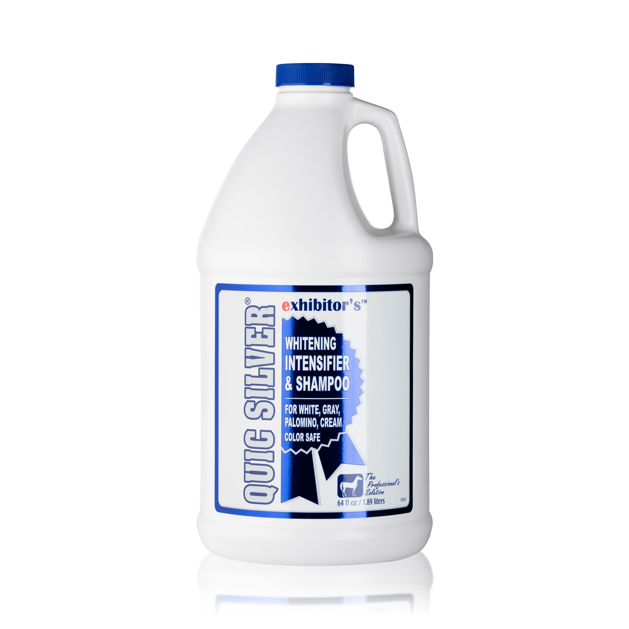 Exhibitor's Quic Silver bottle pour demonstrates color-enhancing action for equine coats.