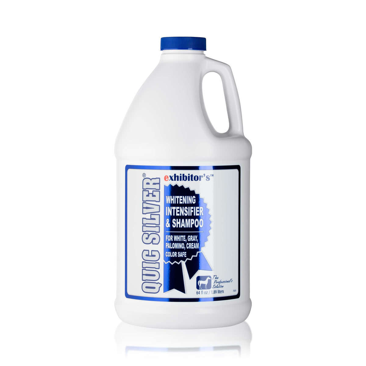 Exhibitor's Quic Silver bottle pour demonstrates color-enhancing action for equine coats.