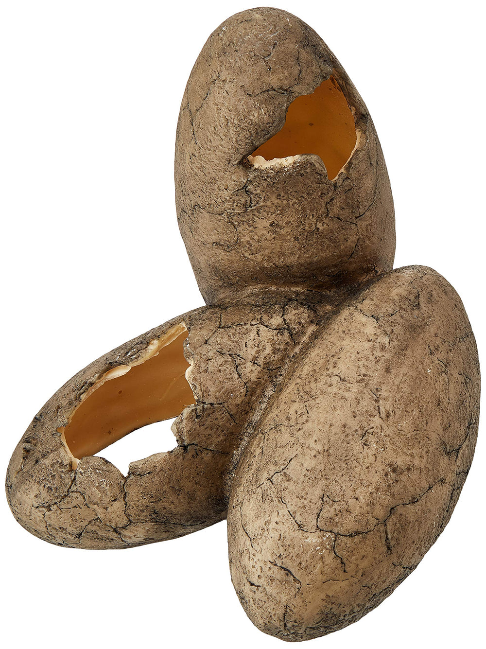 Exo Terra Dinosaur Egg Fossil Ornament entrances view shows easy access shelter for pets.