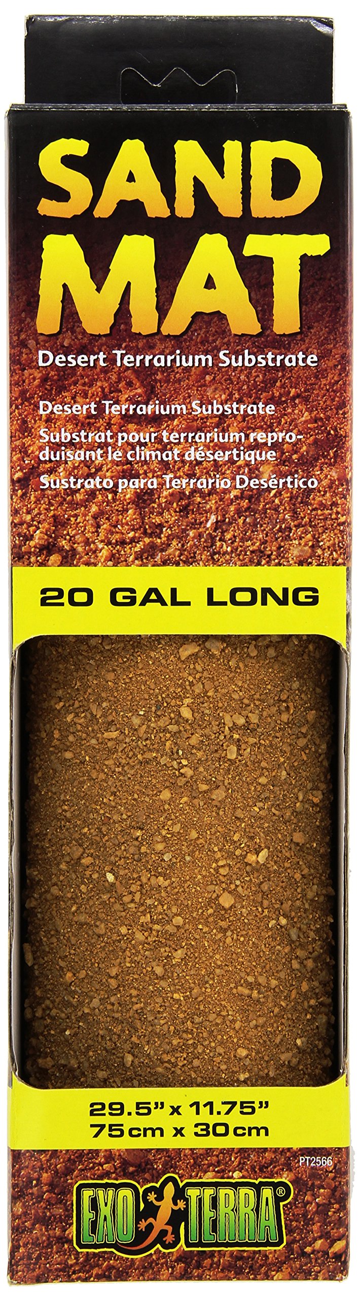 Exo Terra Sand Mat for 20-gallon enclosures keeps substrate tidy and contained.