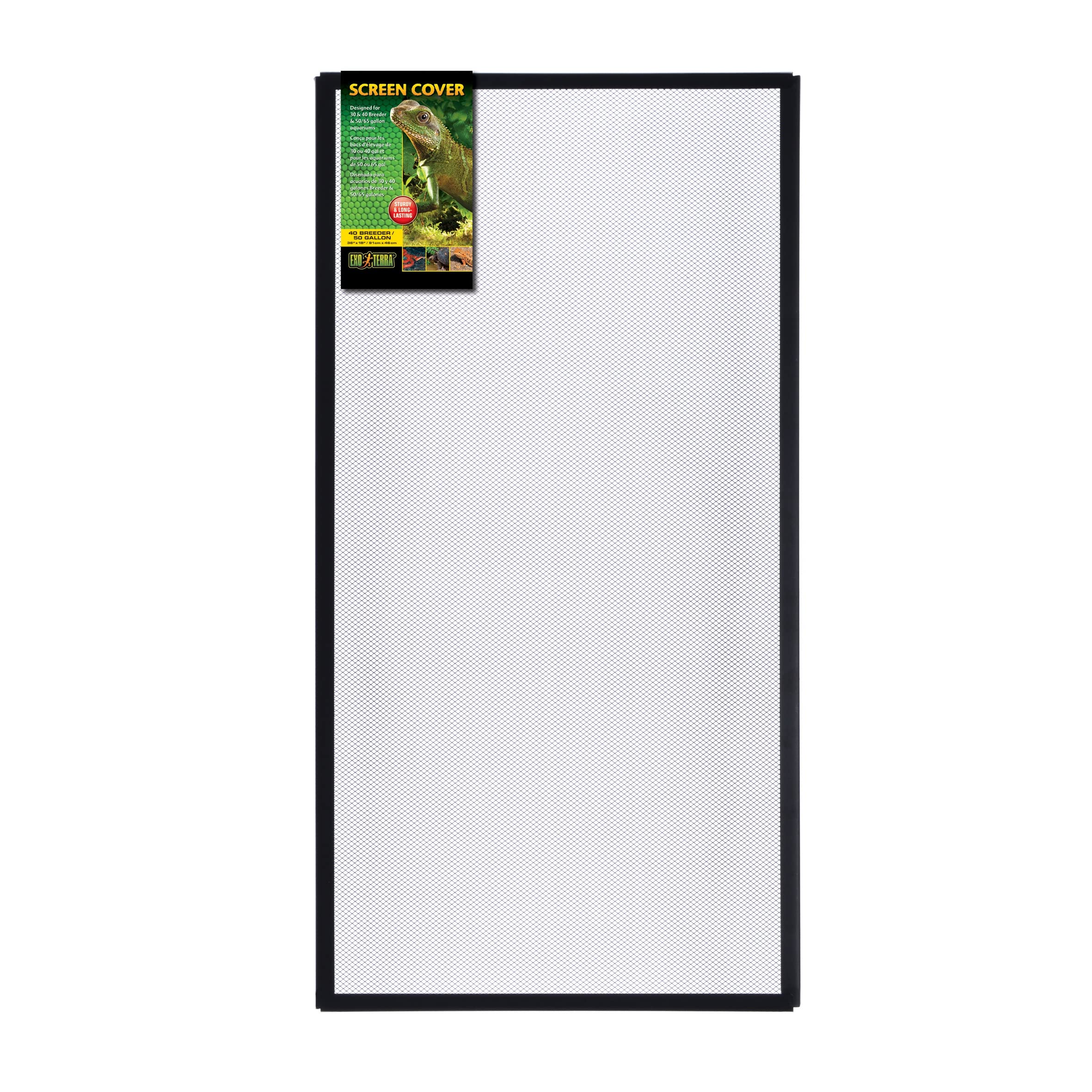 Exo Terra screen cover clip demonstrates easy secure fit for safe terrarium setup.
