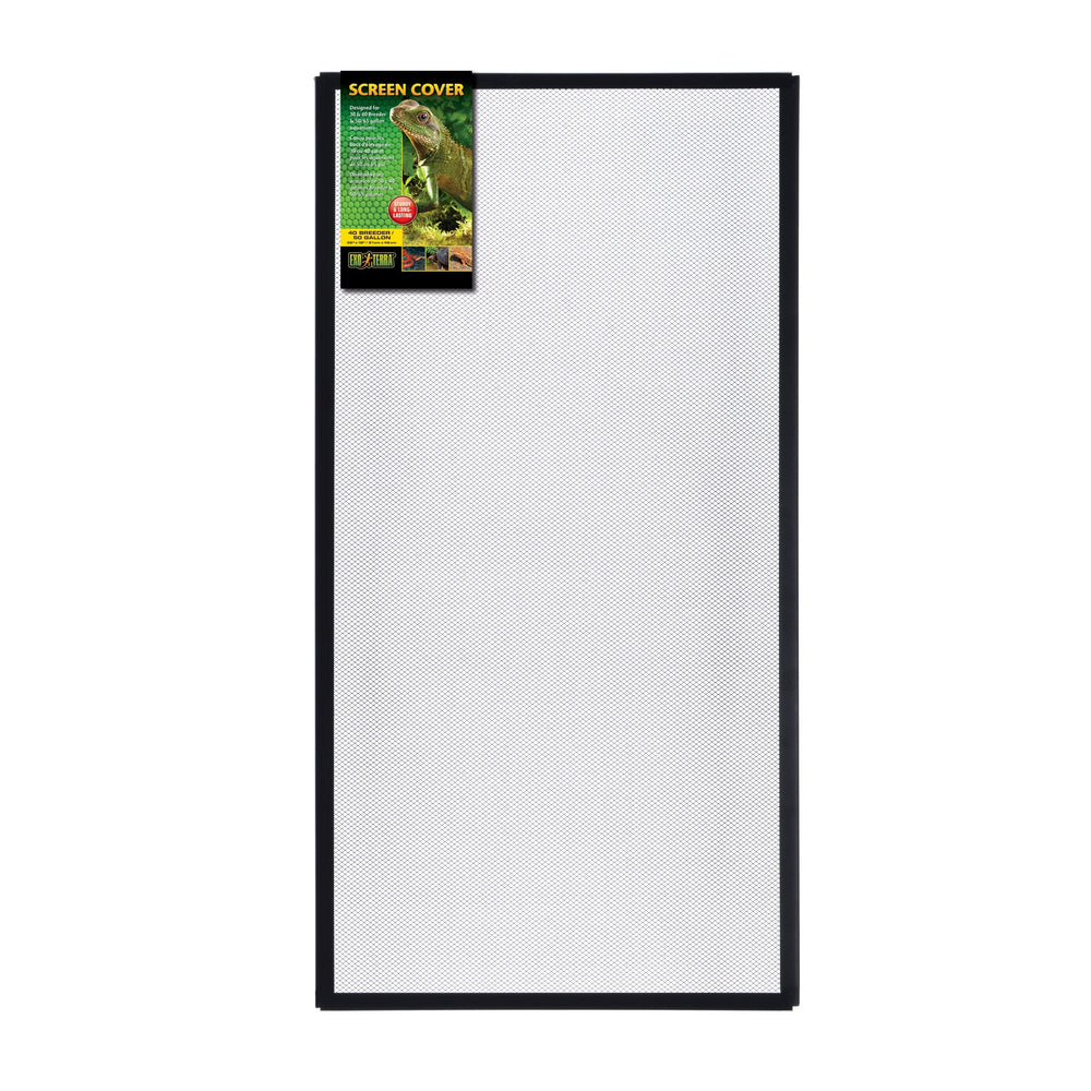 Exo Terra screen cover clip demonstrates easy secure fit for safe terrarium setup.