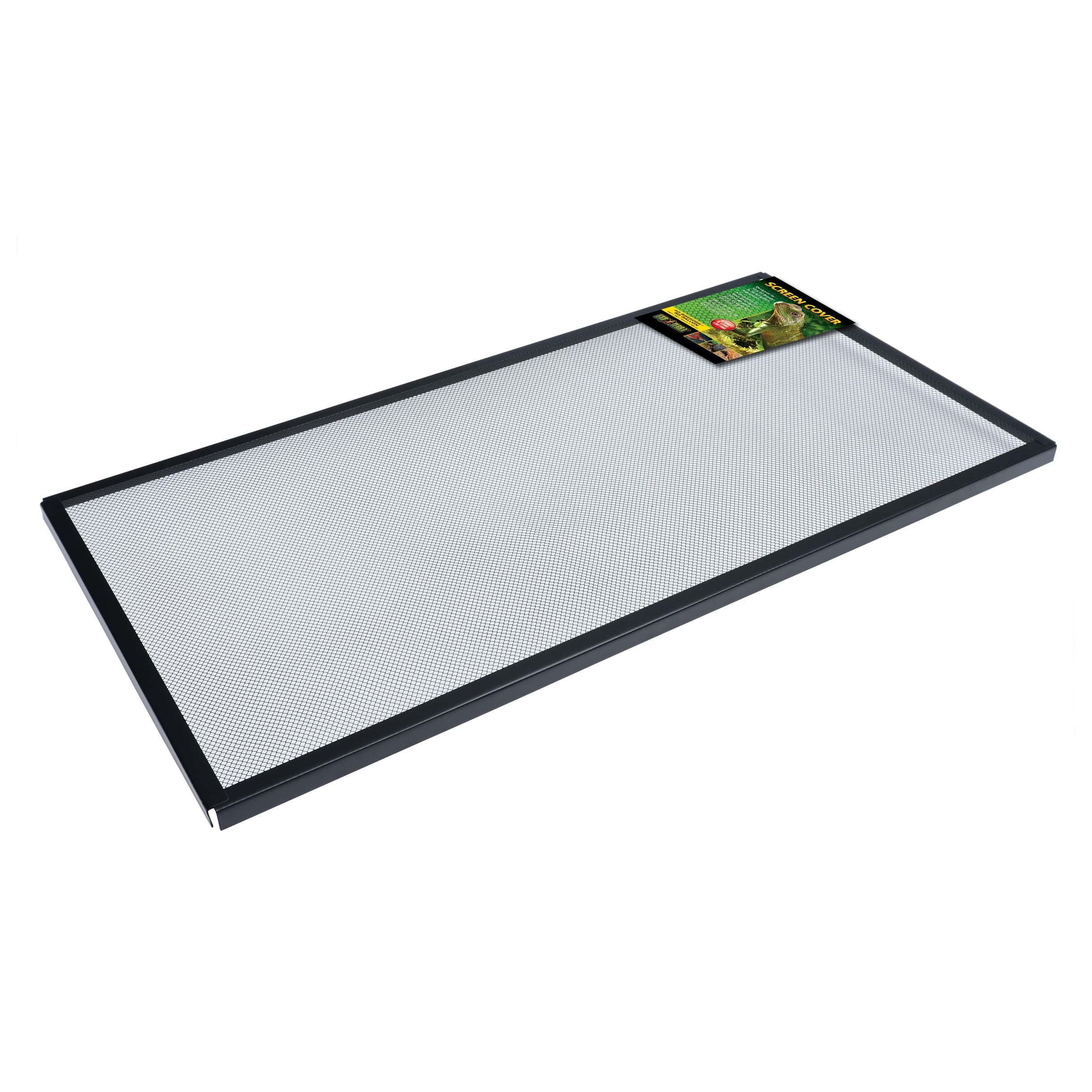 Exo Terra screen cover durable metal mesh enhances containment while maintaining airflow.