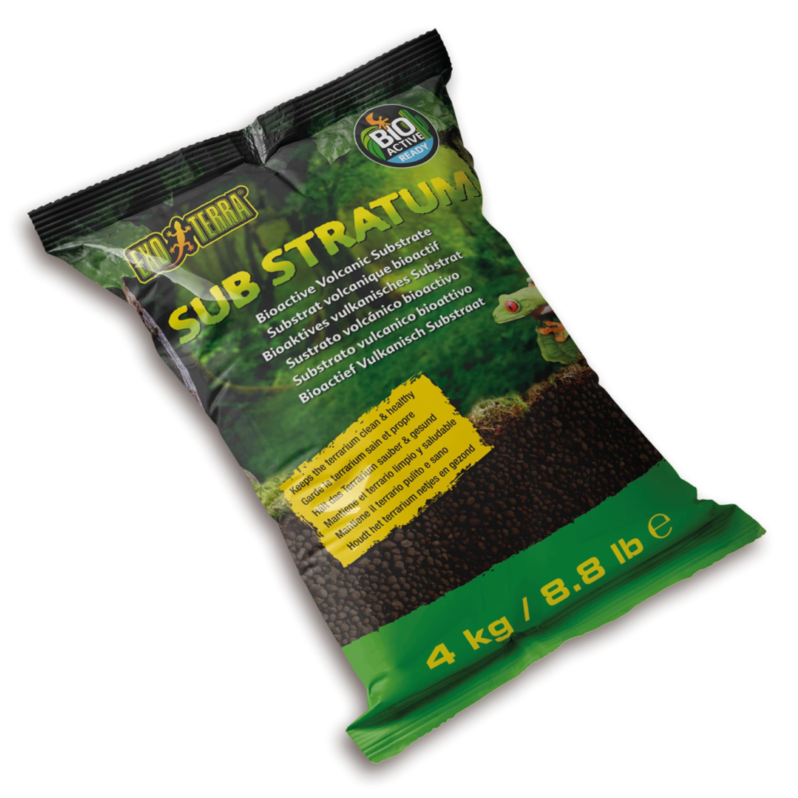 Exo Terra Sub Stratum natural bioactive soil supports plant life and thriving microfauna.
