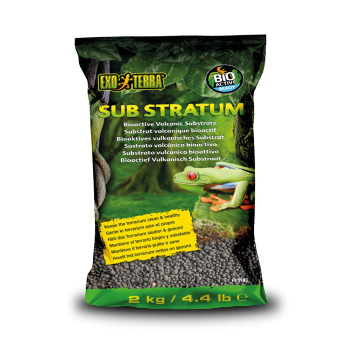 Exo Terra Sub Stratum terrarium-base supports healthy plant life.