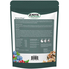 Grains, berries and gut-loaded insects in the Berries & Bugs mix.