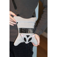 Exotic Nutrition Glider Bonding Pouch attached to carry strap for easy pet outings