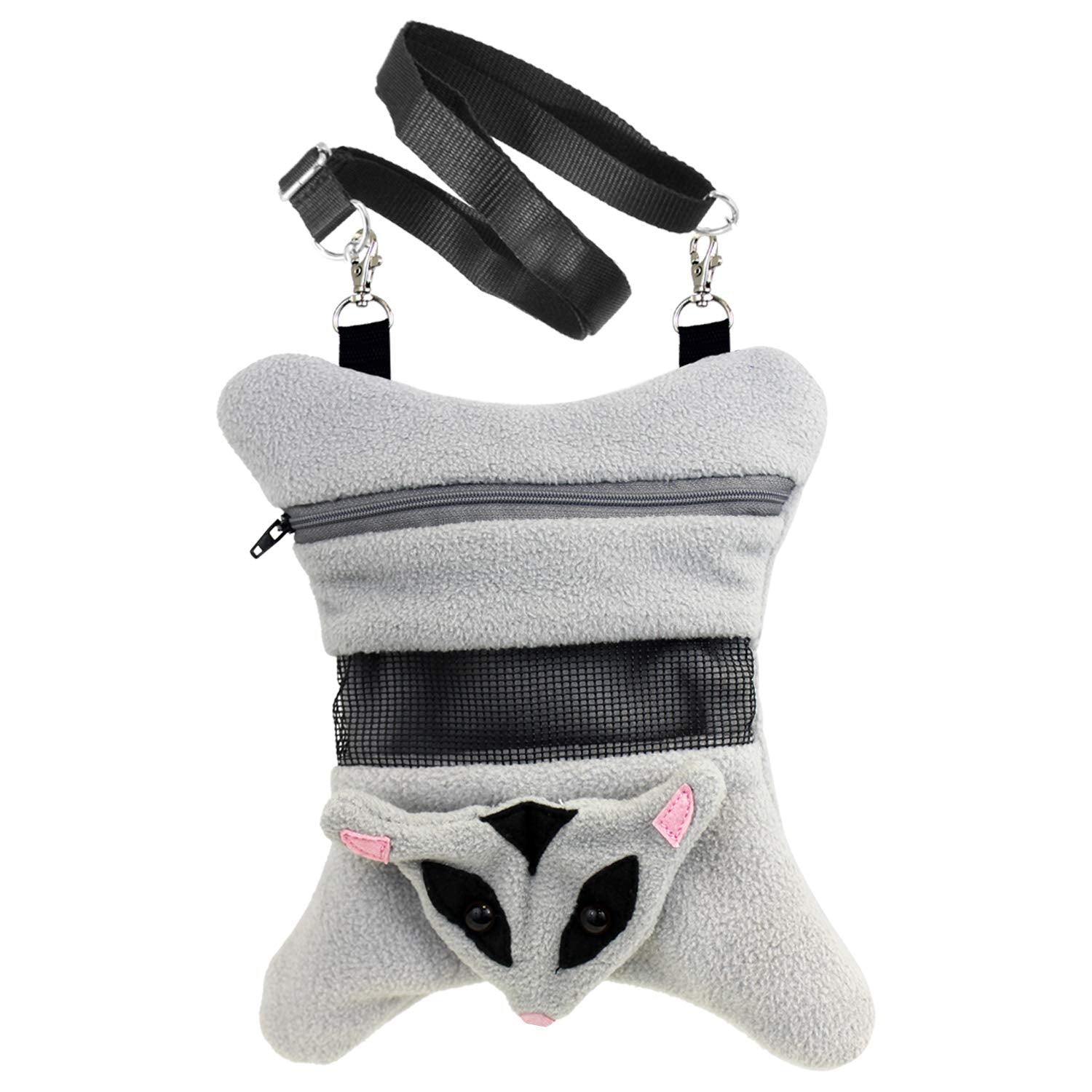 Exotic Nutrition Glider Bonding Pouch inside cage for hands-free bonding sessions
