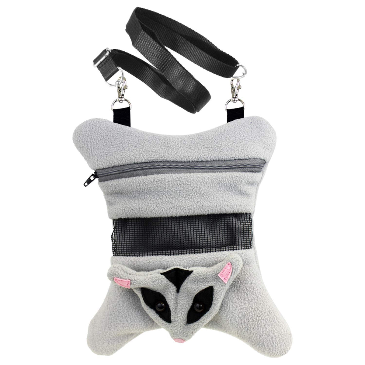 Exotic Nutrition Glider Bonding Pouch inside cage for hands-free bonding sessions