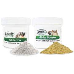 Exotic Nutrition Glider Booster bottle supports sugar glider wellness with vitamins.