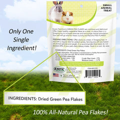 Exotic Nutrition Green Pea Flakes in a pet bowl, ideal as a training reward.