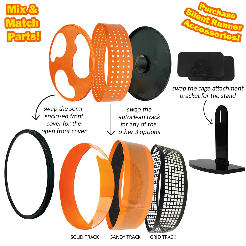 Exotic Nutrition Silent Runner 12 wheel with bean shaped openings for easy entry