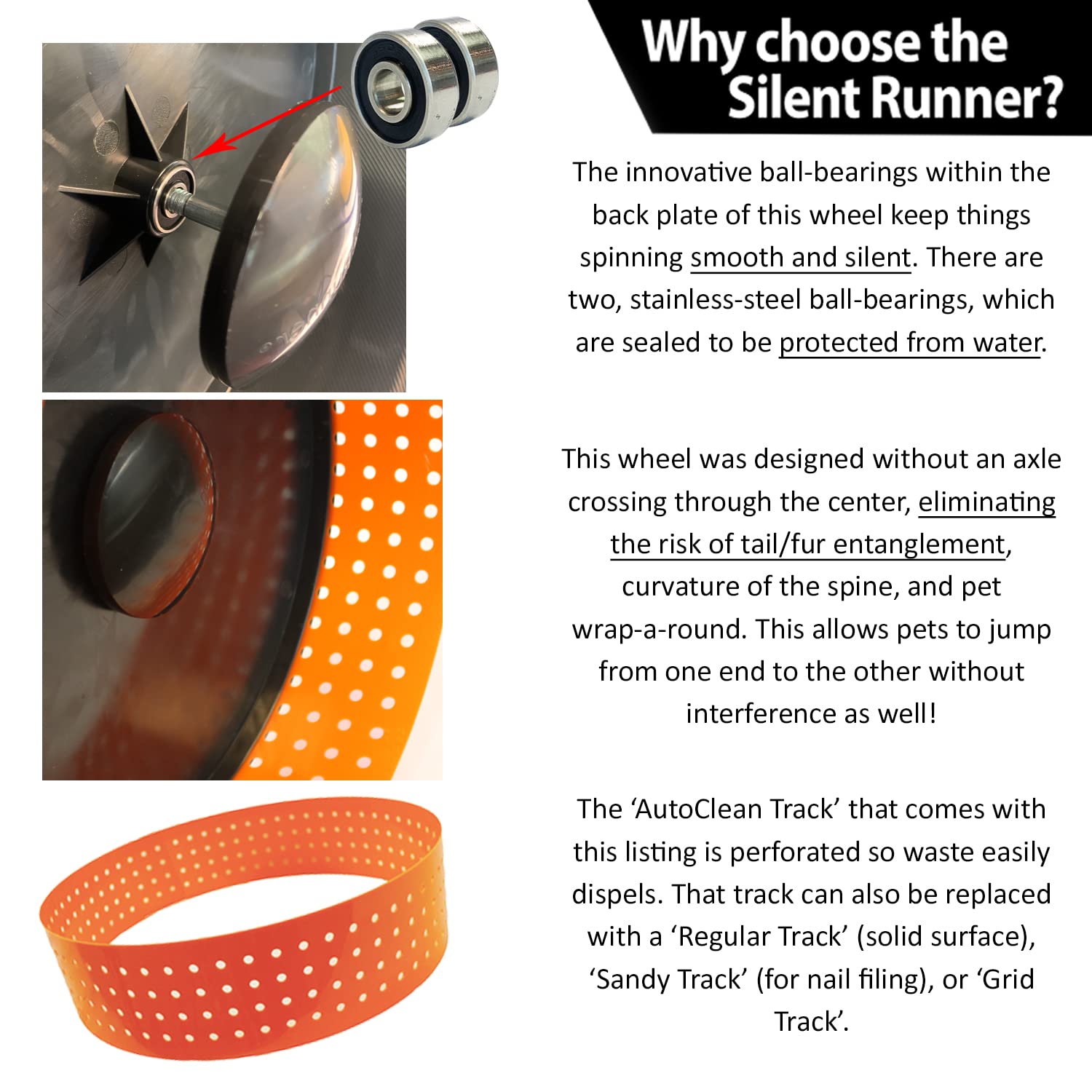 Exotic Nutrition Silent Runner 12 wheel has no center axle pinch points for safer use