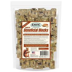 Exotic Nutrition Squirrel Beneficial Blocks almonds and seeds close-up highlighting protein