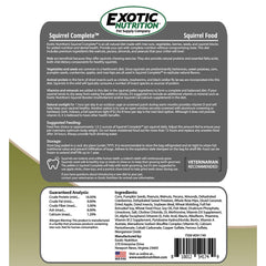 Serving setup for daily feeding routines with Exotic Nutrition Squirrel Complete.