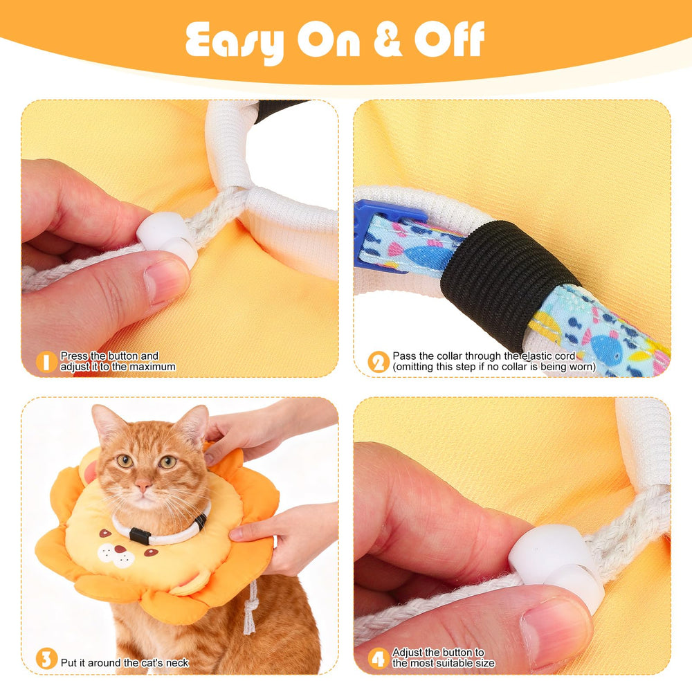 Lightweight EXPAWLORER cone collar preserves vision and normal eating.