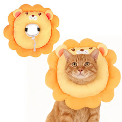 EXPAWLORER lion-style cat cone collar protects wounds while keeping your cat comfortable.