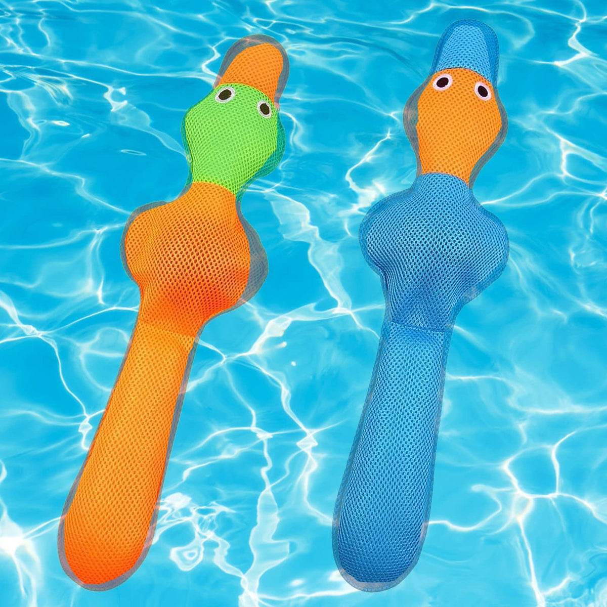 EXPAWLORER floating duck toy on water for engaging pool fetch sessions