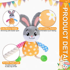 EXPAWLORER interactive dog toy for tug and fetch with squeaks