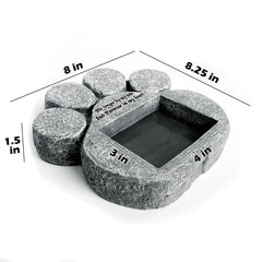 EXPAWLORER Pawprint Memorial with 8.25 by 8 inch display