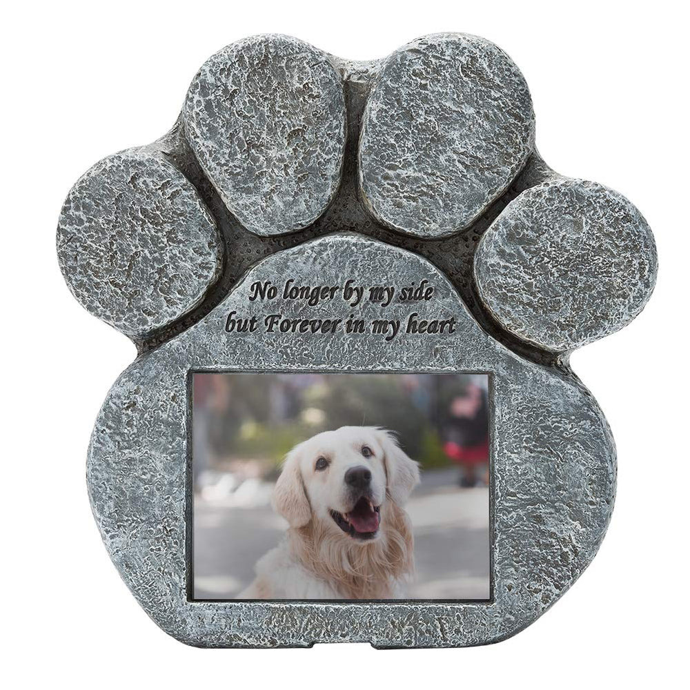 EXPAWLORER Pawprint Frame with waterproof case protects your pet photo outdoors