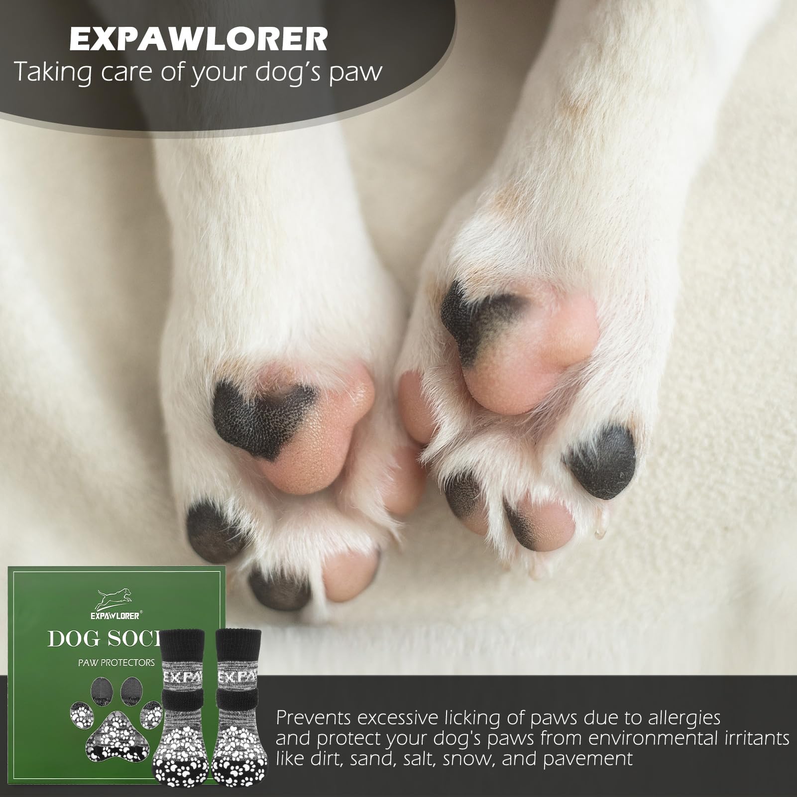 EXPAWLORER bottom grip detail, thickened for pavement protection.