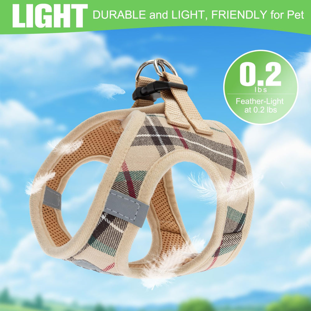 EXPAWLORER reflective plaid pattern enhances night visibility