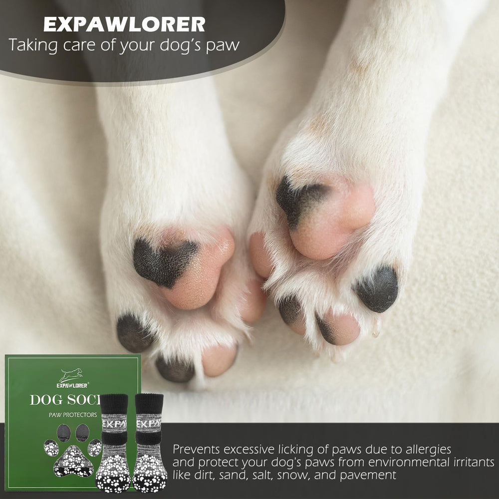EXPAWLORER stretchy knit fabric keeps socks lightweight and comfortable for pets.