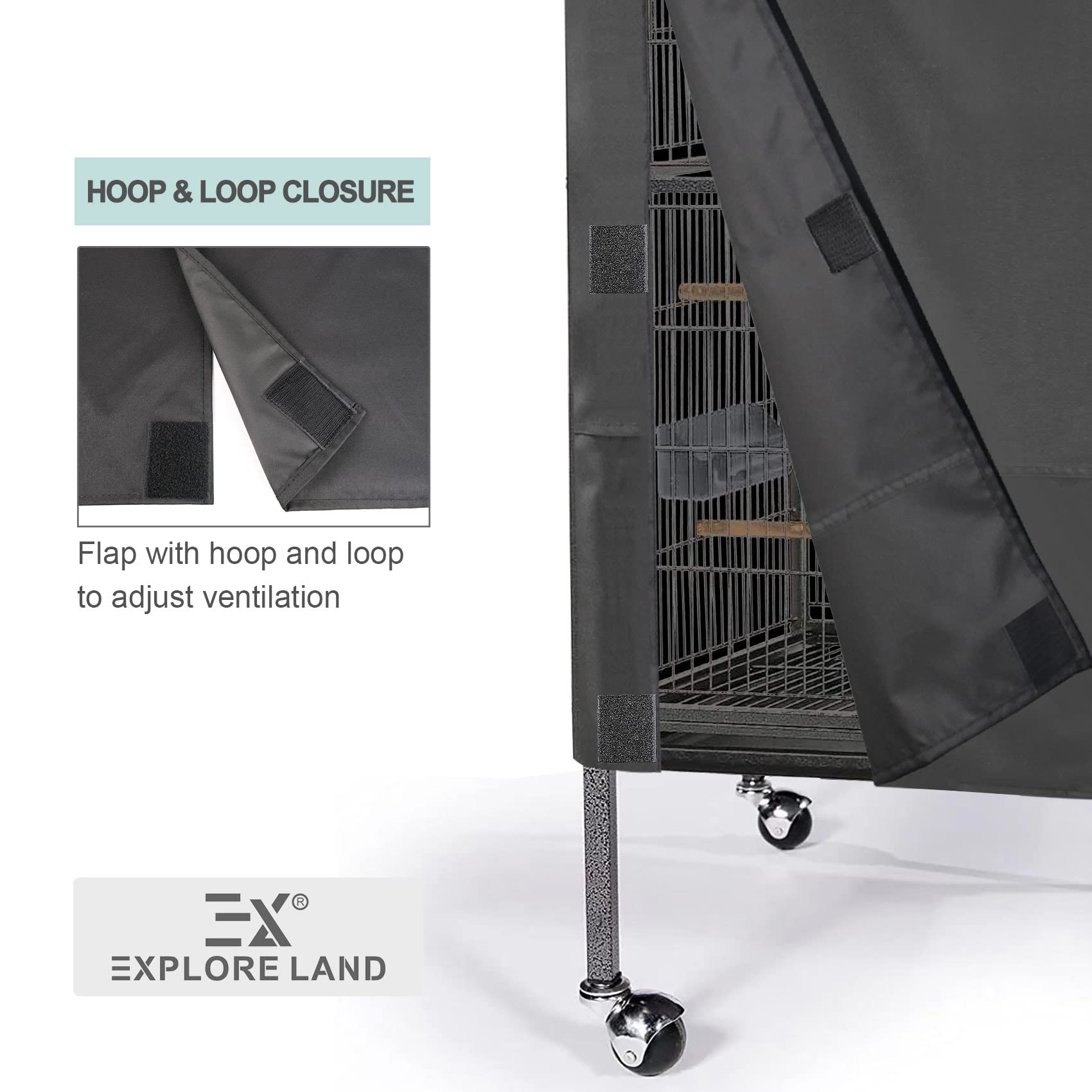 Explore Land Bird Cage Cover XL protection from sun, wind, rain, and insects.
