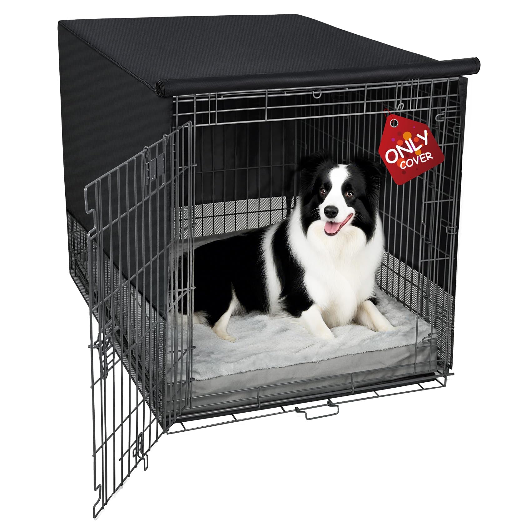 Explore Land breathable crate cover with 4-sides ventilation improves airflow for dogs.
