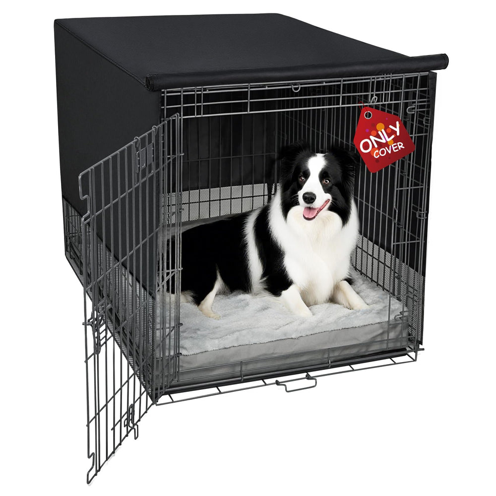 Explore Land breathable crate cover with 4-sides ventilation improves airflow for dogs.