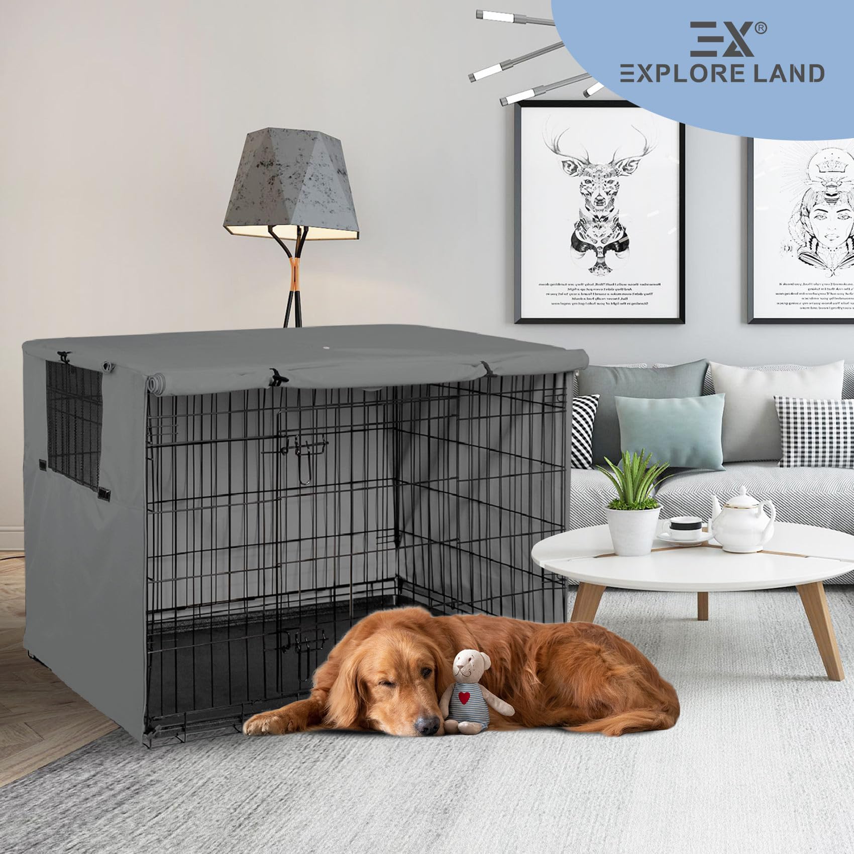 Explore Land crate cover bottom clips keep it secure during travel.