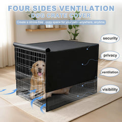 Explore Land dog crate cover easy-install Velcro closure for quick setup